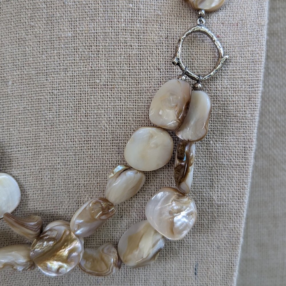 Silpada Vintage Mother of Pearl 2 Strand Necklace - Picture 2 of 9